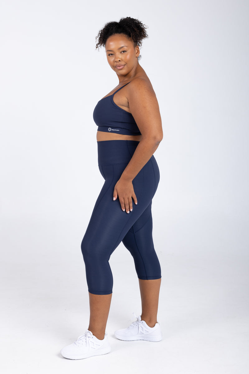 InvisiSweat High Waisted 3/4 Tights - Statement Navy Tights