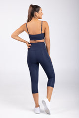 InvisiSweat High Waisted 3/4 Tights - Statement Navy Tights