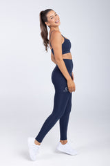 Sweat Resistant Activewear, high waisted statement navy full length tights, high waisted full length leggings, Idea Athletic Australia