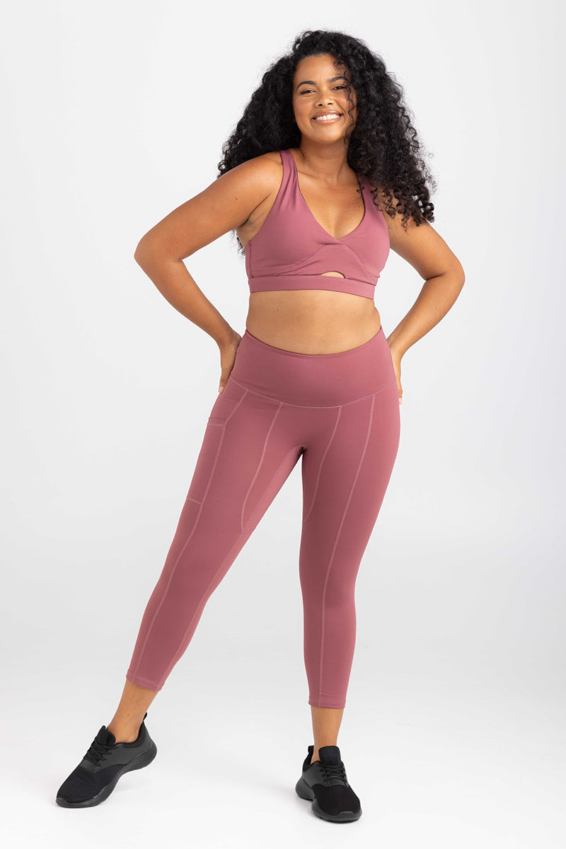 Idea Athletic Dusty Rose 7/8 Activewear Tights by Idea Athletic | Australian Activewear Brand