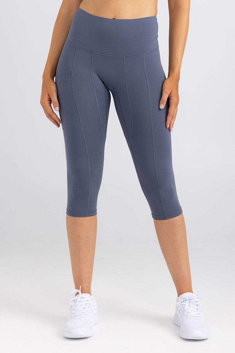 3/4 Length Legging - Steel Violet | Sweat Resistant Activewear by Idea Athletic Australia